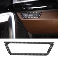 For BMW X1 U11 2023-2024 soft carbon fiber auto headlight adjustment switch frame sticker auto acces