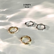 Yours by Jo S925 Sterling Silver Swirl Small Hoop Earrings  (Silver / Gold plated)