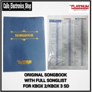 Original Platinum Songbook With Full Songlist  For Kbox 2/Kbox 3 SD