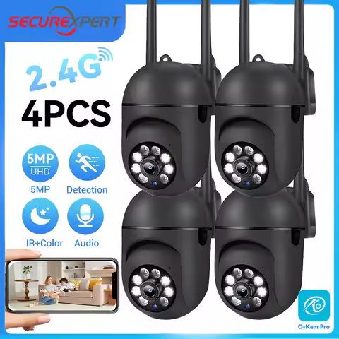 O-Kam pro 1/2/4pcs 8MP 2.4G Wifi IP Wireless Security Surveillance PTZ Cameras 5X Zoom Tracking Two-