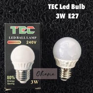 TEC 3W E27/ B22 LED BALL COLOUR BULB
