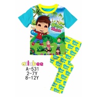 BST 2y - 12y Baby Boy Girl Pants and Top Casual Pyjamas Baju Budak Baju Tidur Budak Omar Cartoon Dis