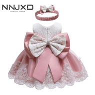 NNJXD Dress for Kids Girl Sale Birthday Baby Dress Girl skirt Handmade Beading Flower Baby Girl Chri