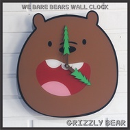 Grizzly We Bare Bears Acrylic Wall Clock 30x30 cm