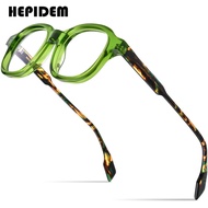 HEPIDEM Acetate กรอบแว่นตาผู้ชาย2022ใหม่ Vintage Square แว่นตาผู้หญิงแว่นตา9240