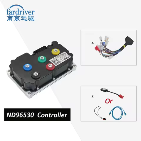 FARDRIVER ND96530 High Power Electric Motorcycle Controller 530A For 6KW BLDC Programmable QSMotor
