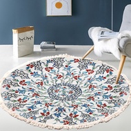 60cm/120cm/150cm Retro Bohemian Retro Boho Round Carpet Nordic Bohemian Floor Carpets for Living Roo