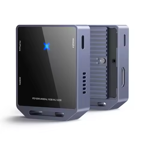 2230 M.2 NVMe/SATA SSD Enclosure with Cooling Fan USB 3.2 Gen 2 to NVMe PCI-E M.2 SSD Case for 2230 