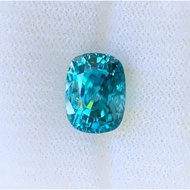 Blue zircon Cushion Shape Weight.5.86 Carats Full Light IF 5 Baht Per Piece