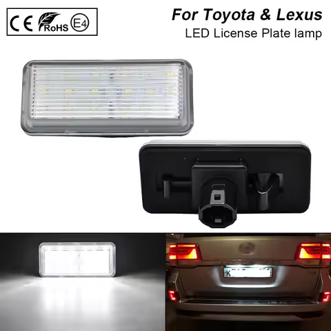 For Toyota Land Cruiser 100 200 Prado 120 Reiz 4D Mark X Number Plate Lamps No Error License Plate L