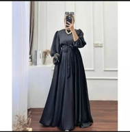 zihan Abaya maxishimer santorini/Abaya materia shimer santorini crinkle/dress cantik kerlap kerlip/d