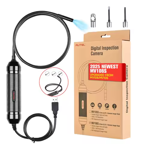 Autel MaxiVideo MV108S HD Digital 8.5mm Inspection Camera For MK808BTPRO MP808BT PRO MaxiSys Tablet 