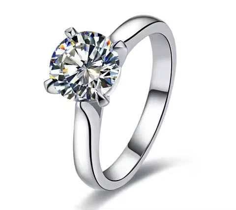 Certified Halo Style 3CT Moissanite Engagement Ring 9mm Diamond Lovely Bridal Jewelry Solid 18K Whit