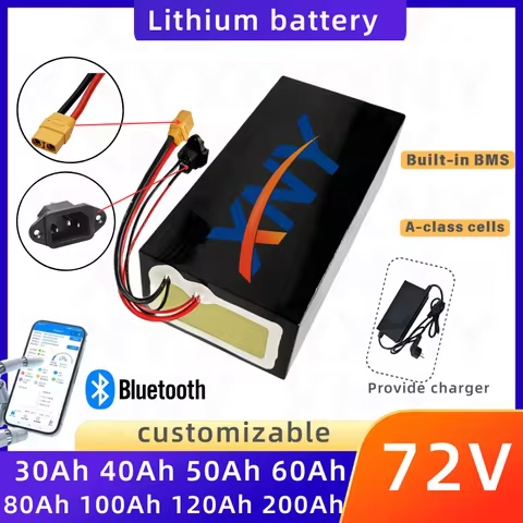 new-72V 30Ah 40Ah 50Ah 60Ah 80Ah 72V 100Ah 120Ah 200Ah Lithium ion Battery for 1500W 3000W 5000W 800