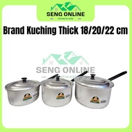 Brand Kuching Thick 18CM/20CM/22CM Handle Pot/ Sauce Pan With Lid/ Multiple Size/Periuk Bertangkai/P