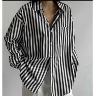 AIMER-Essential Oversized Shirt in Stripe (shop 2390)