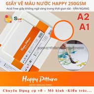 Watercolor paper A2, A1 - 250gsm HAPPY PITTURA [ Sugi Art Shop ]