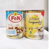 [HALAL] F&N EVAPORATED FILLED MILK 380 GRAM/SUNBAY EVAPORATED MILK/F N MILK biru/FN MILK VEGETABLE F