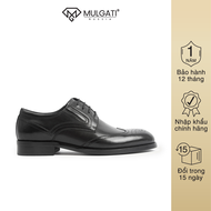 Giày tây nam MULGATI Wingtip Brogues vân lỗ buộc dây - 5408A