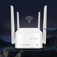 ~ 4G CPE Router WIFI Router RJ45 LTE/PPPOE Gigabit Router EU Plug 300Mbps 32 Use [countless.sg]
