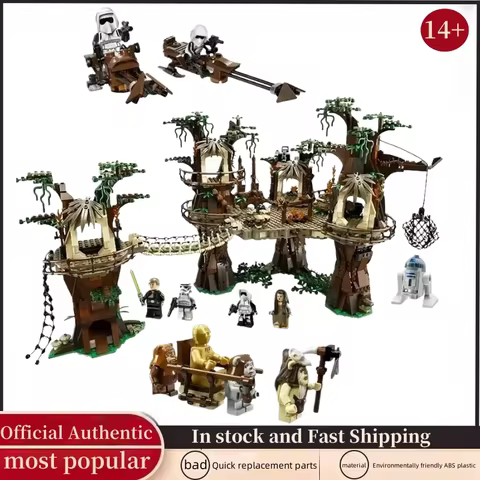 IN STOCK NEW 1990PCS Star Plan Wars Ewok Village Building Blocks Toys Bricks for Children Compatible