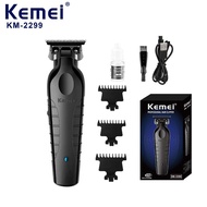 Tông Đơ Chấn Viền KEMEI 2299 Lưỡi mỏng Kẻ vẽ Cực Nét Tông Cạo Viền Chuyên Nghiệp Cho Barber Tặng Chổ