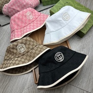 Dior777 Black White Houndstooth Bucket Hat Fashion Trend Sunscreen Sunshade Hat