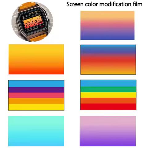 For Casio F-91W/A158W A159W retro small square ins style Movement Modified screen color DIY modifica
