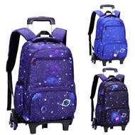 Space Galaxy 6-Wheel Kids Trolley School Bag – Backpack for School & Travel