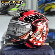 ARC RITZ HELMET YT DRAGON RED🇲🇾 ARC SINGLE VISOR OPEN FACE HELMET