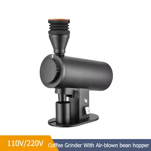 110V/220V High quality DF83V Variable Speed Single Dose Coffee Grinder Black/Silver Upgraded version