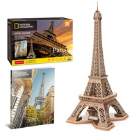 Cubicfun 3D Puzzles Eiffel Tower Paris Architecture Model National Geographic Jigsaw Building Kits T