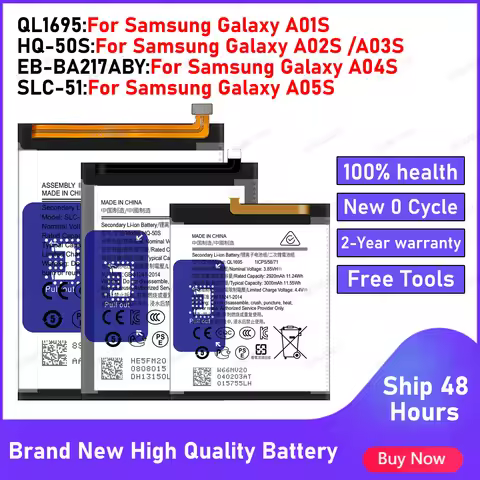 2026 Years New High Quality EB-BA217ABY SLC-51 HQ-50S Battery For Samsung Galaxy A01S A02S A03S A04S