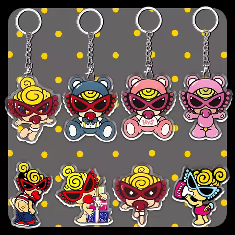 12cm HYSTERIC MINI Acrylic Keychain Backpack Car Key Decoration Children's Cute Gift HYSTERIC MINI A