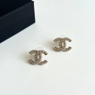 全新💖 Chanel 香奈兒 滿鑽雙C耳環
