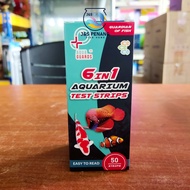 【Ready Stock】Aqua Guards 6 in 1 Aquarium Test Strips/Test Kit (50 Strips) - NO3, NO2, Chlorine, GH, 