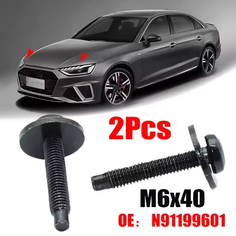 2Pcs Headlight Mounting Screw Bolts N91199601 M6x40 For Audi A4L A5 A6L A7 A8L Q2 Q3 Q5 Q7 Q8 R8 RS4