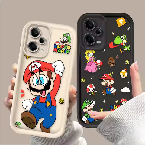 Super M-Marios Bros Phone PC Case For Xiaomi Redmi Note 11 14 13 12 Pro Plus 5G 12S 11S 10S 10 9 Red