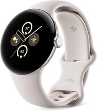 Google - Pixel Watch 2 | Wi-Fi | 金屬銀 陶瓷米 | Fitbit功能 | 心率監測 | 壓力管理 | 安全追蹤 | Android智能手錶 平行進口