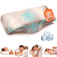 Cervical Neck Pillow | Pillow for Back & Side Sleepers | Pillow for Neck & Shoulder Pain, Reduced Sn