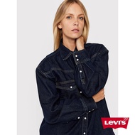 Levis 女款 XL版牛仔襯衫外套 / 原色 / 質感珍珠釦 熱賣單品
