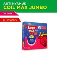 BAYGON Max Anti Nyamuk Bakar isi 5 Pasang/Baygon Coil Jumbo Max Merah 10Hr 150g/OBAT NYAMUK BAKAR BA