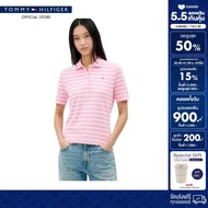 Tommy Hilfiger เสื้อโปโล ผู้หญิง รุ่น WW0WW43224 0EB - สีแดง ทรง Regular