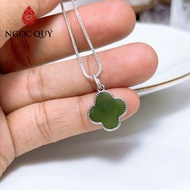 Jade necklace - Jade four-leaf clover necklace - Precious Jade