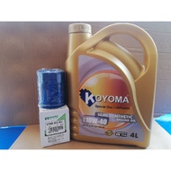 100% HONDA HAMP JAPAN HONDA  OIL FILTER H1540-RTA-003 + KOYOMA 10W40 SEMI SYNTHETIC ENGINE OIL