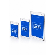 Vertical Transparent Wall-Mounted Mica Shelf for Flyers A3, A4, A5, A6 for agencies and businesses