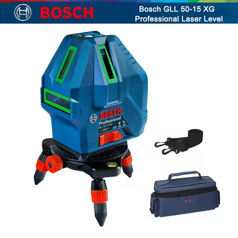 Bosch GLL 50-15 XG Professional Laser Level 5 Lines Green Beam 3D Self-leveling Horizontal & Vertica