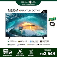 Toshiba 65" 4K QLED Google TV with 60Hz / Quantum Dot / Dolby Vision Atmos / HDR10+ / Television 65M550MP