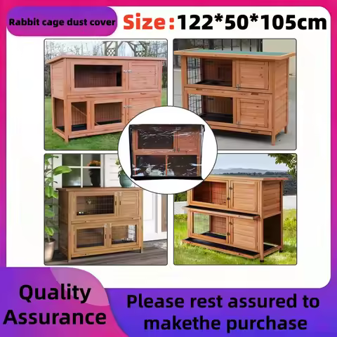 Double Decker Rabbit Cage Cover Outdoor Rabbit Hutch Cover Heavy Duty Waterproof Dustproof Bunny Cag
