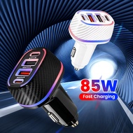 Elough 85W Car Charger Dual USB Dual Type C PD3.1A Fast Charging Car Phone Charger Adapter